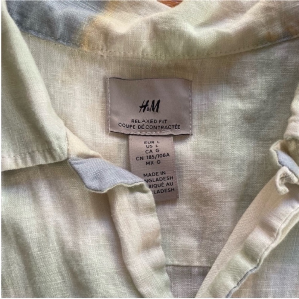 H&M Relaxed Fit Linen Resort Shirt - Picture 7 of 10